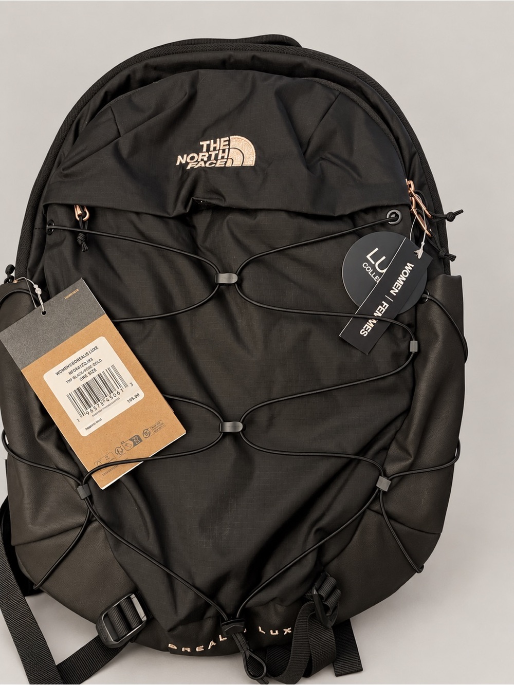 The North Face Women’s Borealis Luxe Backpack NWT Black Burnt Coral